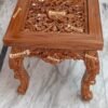 Wooden carved side table - Image 5