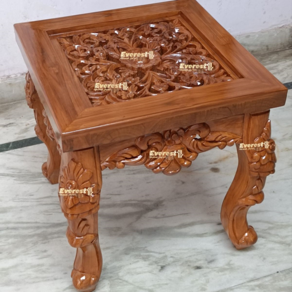 Wooden carved side table