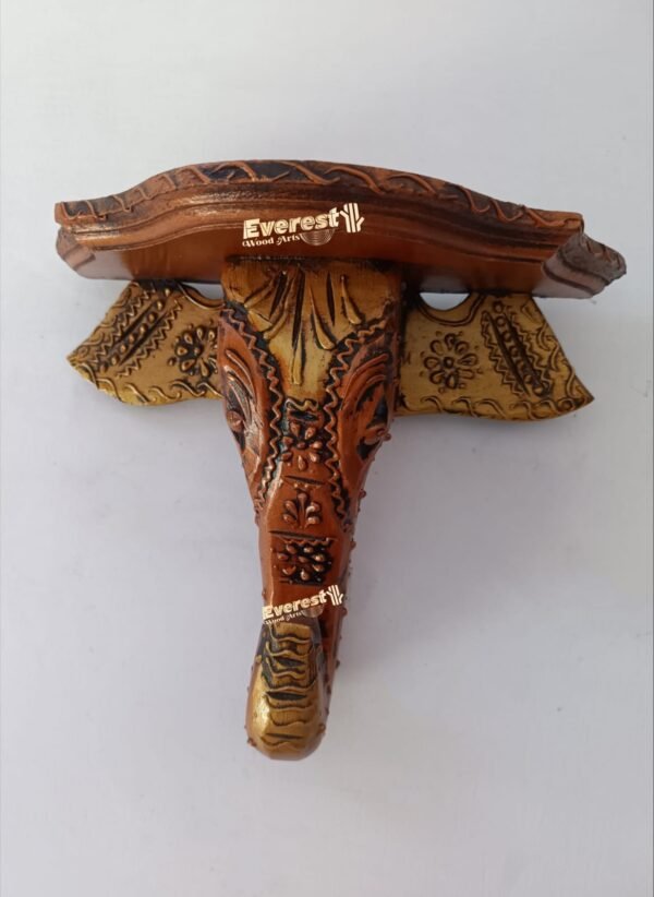 Wooden elephant wall shelf - Image 2