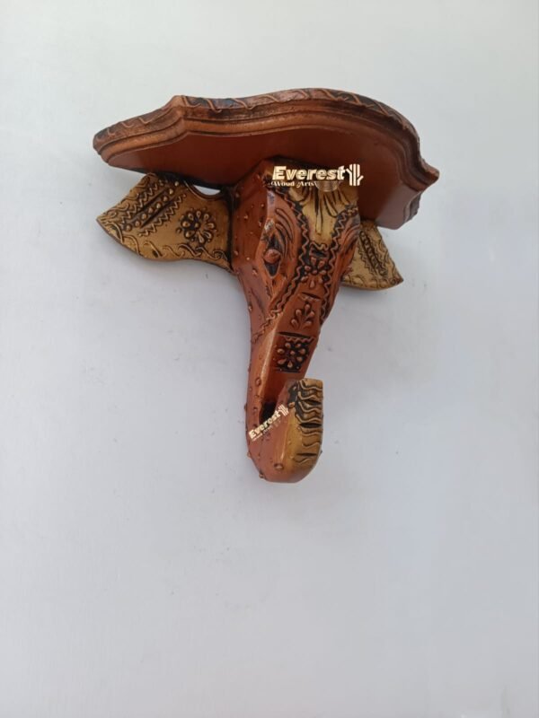 Wooden elephant wall shelf - Image 4