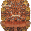 wooden carved wall shelf { large }