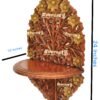 wooden carved wall shelf { large } - Image 4