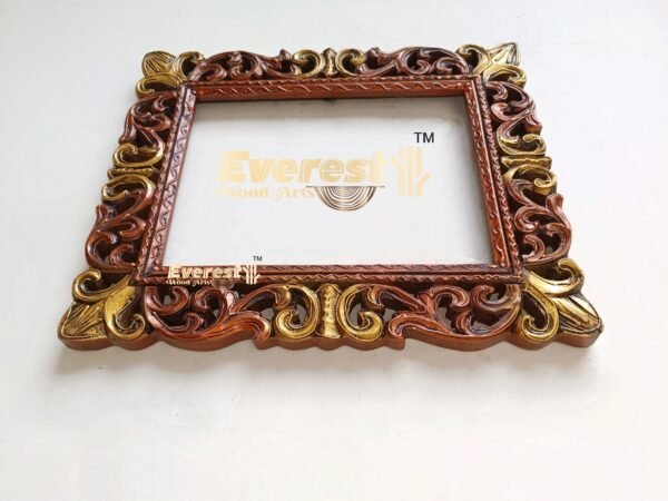 Wooden carved mirror frame - Image 4