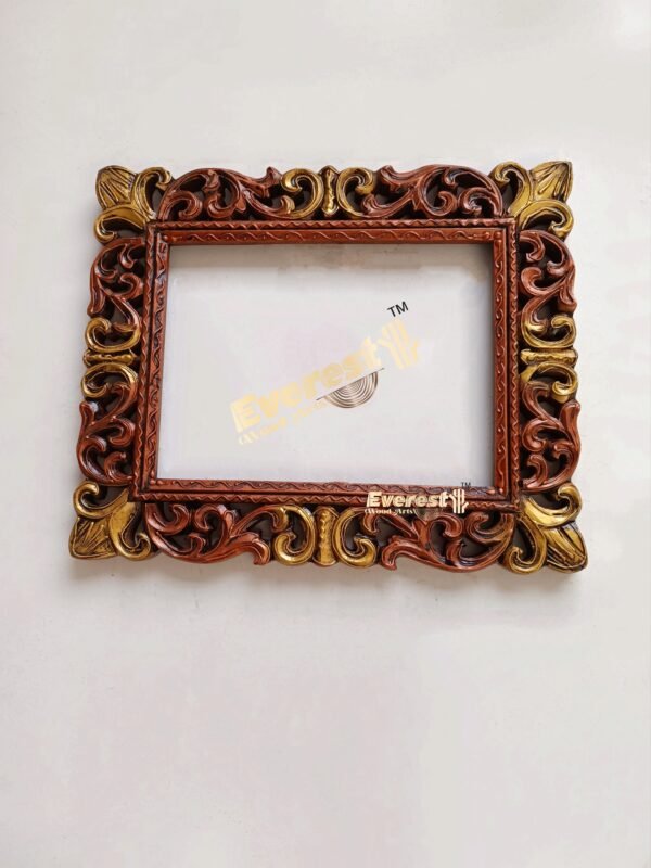 Wooden carved mirror frame - Image 3